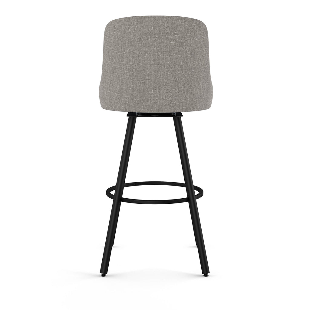 Swivel Counter Stool - Silver Grey Polyester / Black Metal G787344