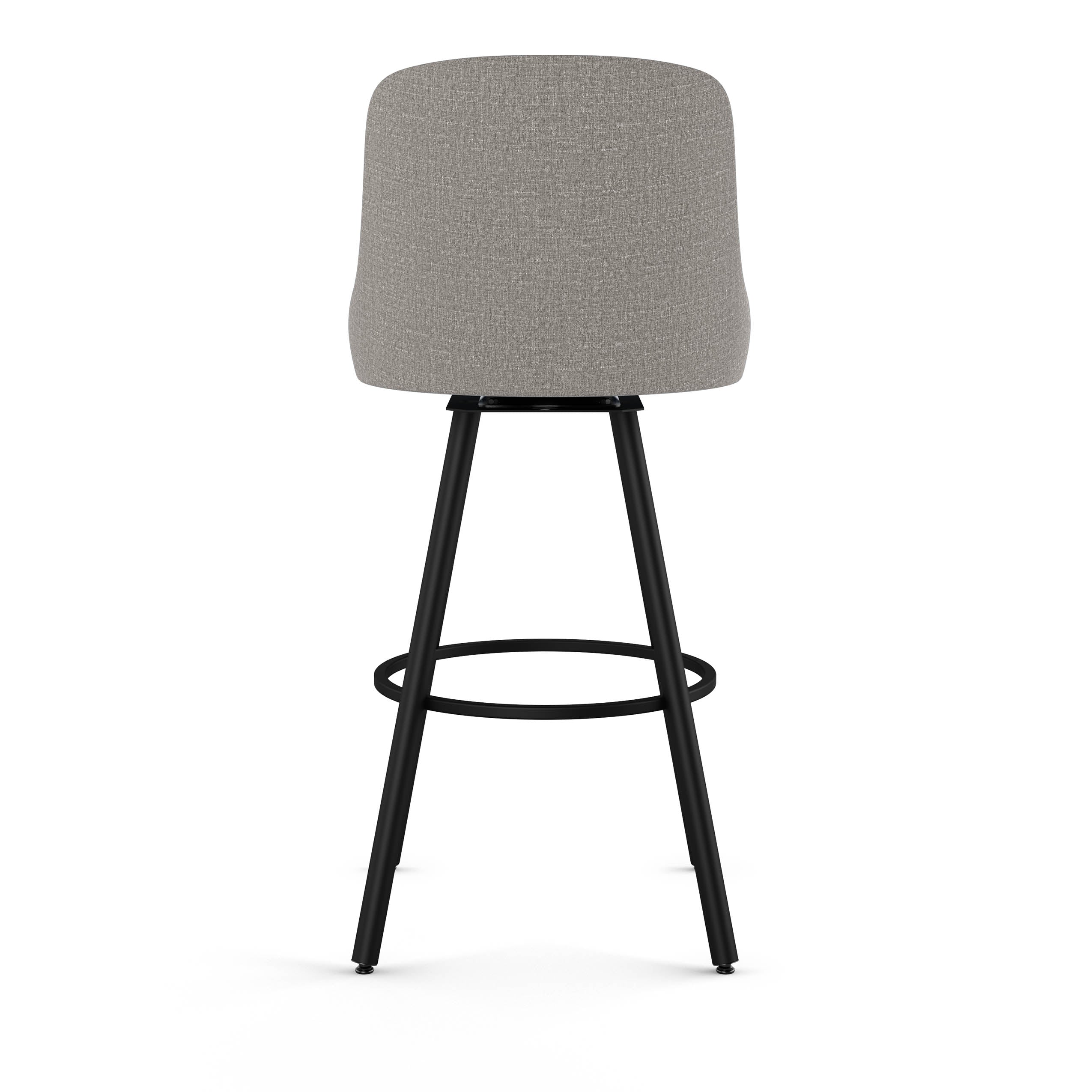 Swivel Counter Stool - Silver Grey Polyester / Black Metal G787344
