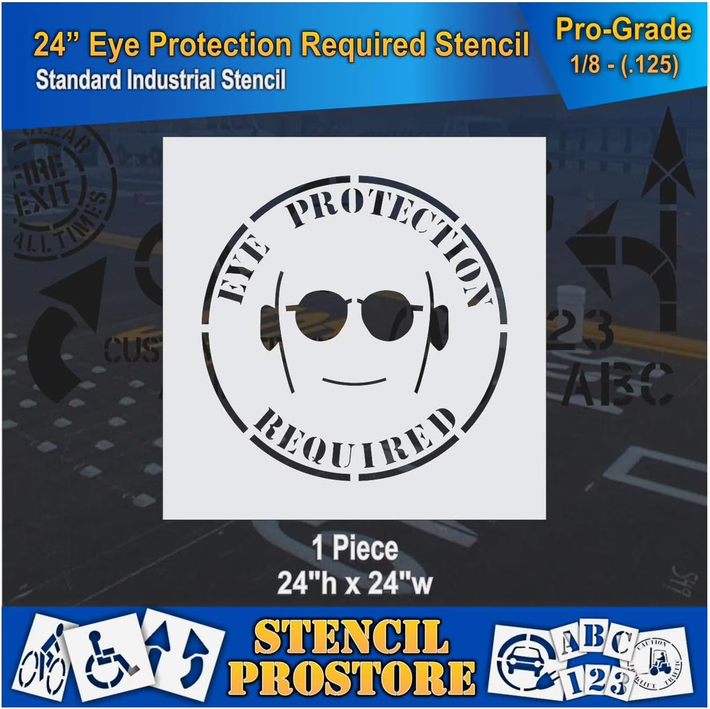 24 Inch Eye Protection Floor Marking Stencil O23488