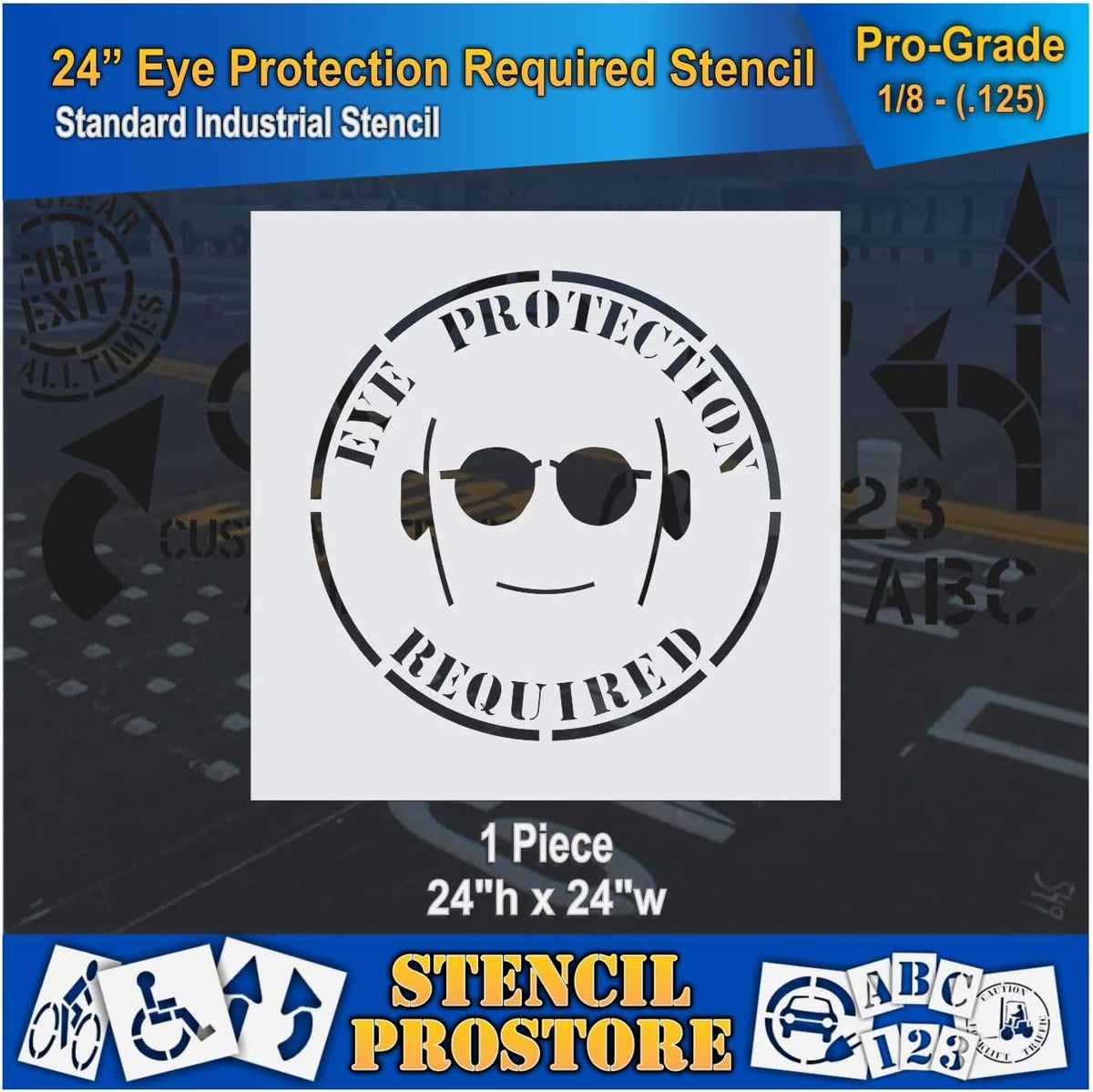 24 Inch Eye Protection Floor Marking Stencil O23488