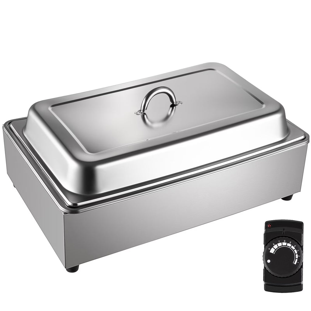 9.5 Quart Electric Stainless Steel Food Warmer with Lid P848