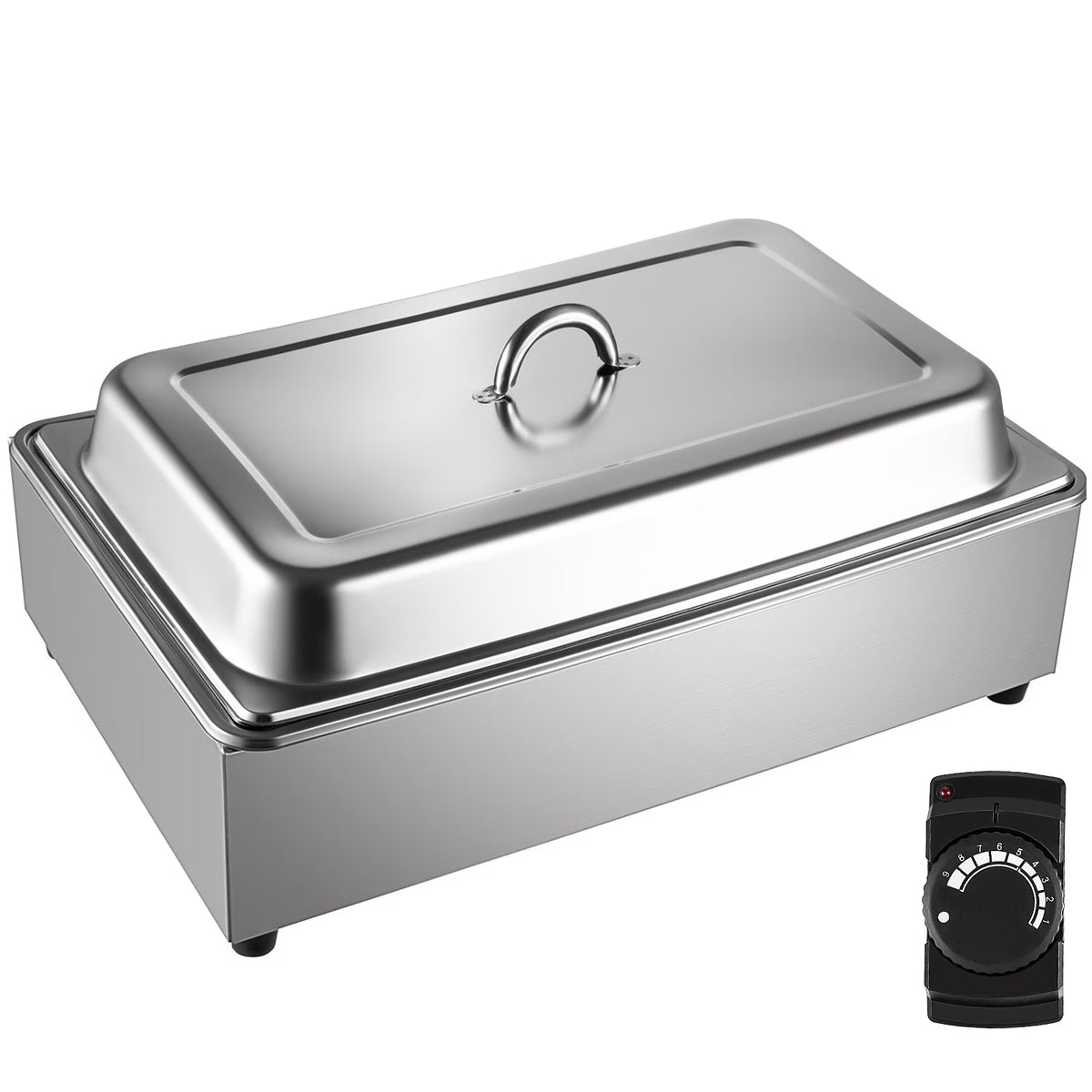9.5 Quart Electric Stainless Steel Food Warmer with Lid P848