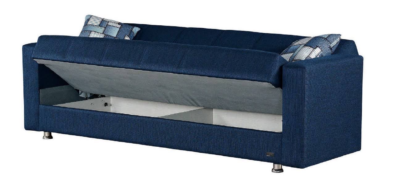 Blue Convertible Sofa C3001