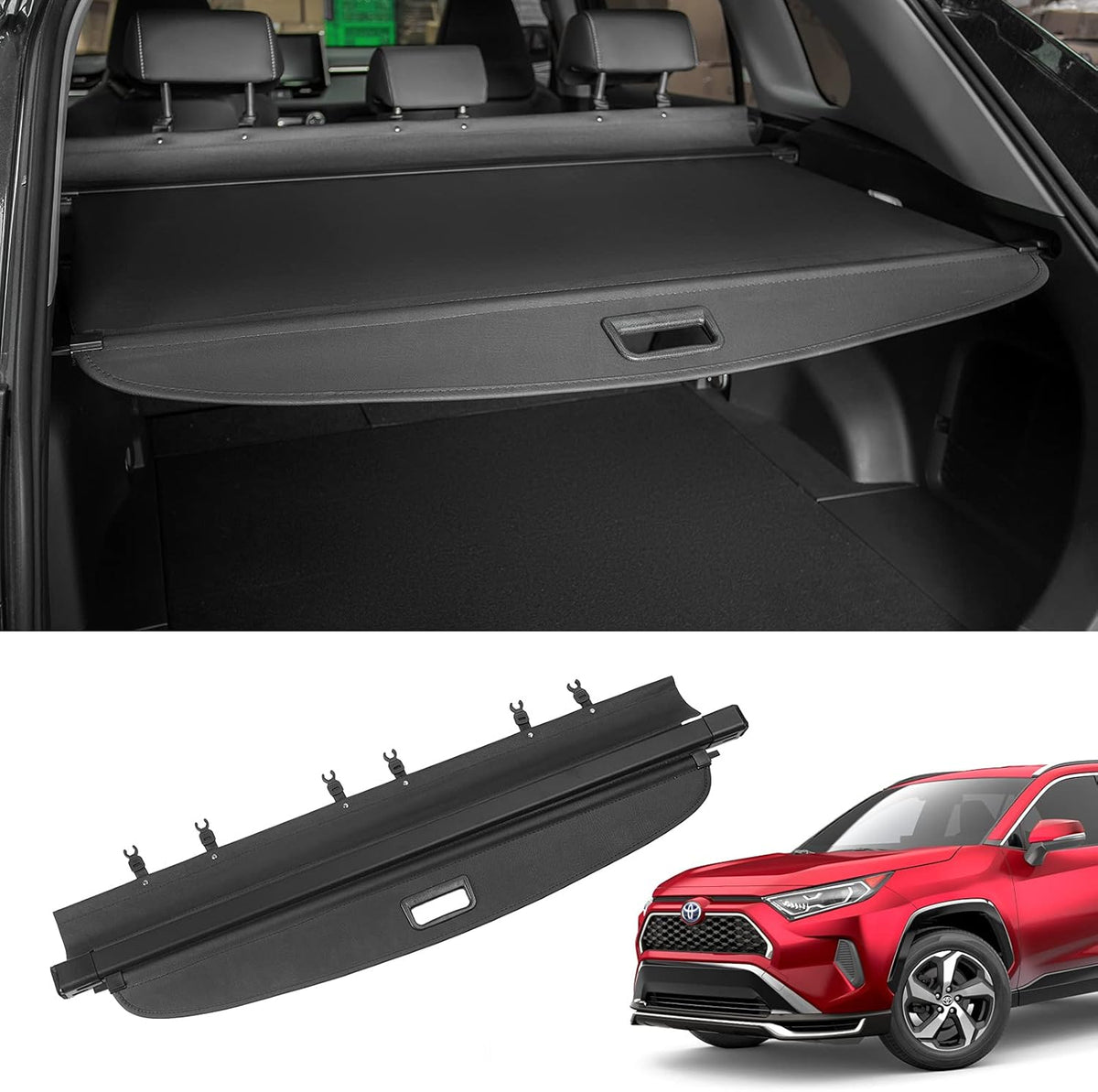Black Canvas Retractable Cargo Cover Pack of 2 S519
