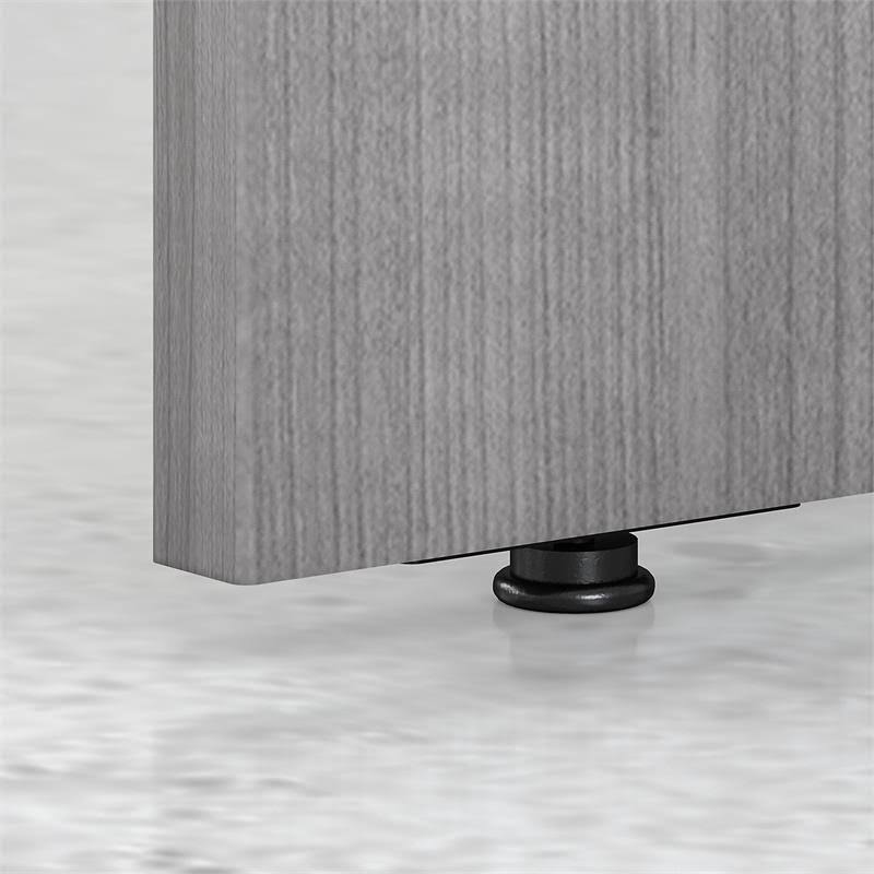 60 x 30 in. L Shaped Desk with 42 in. Return Platinum Gray R992