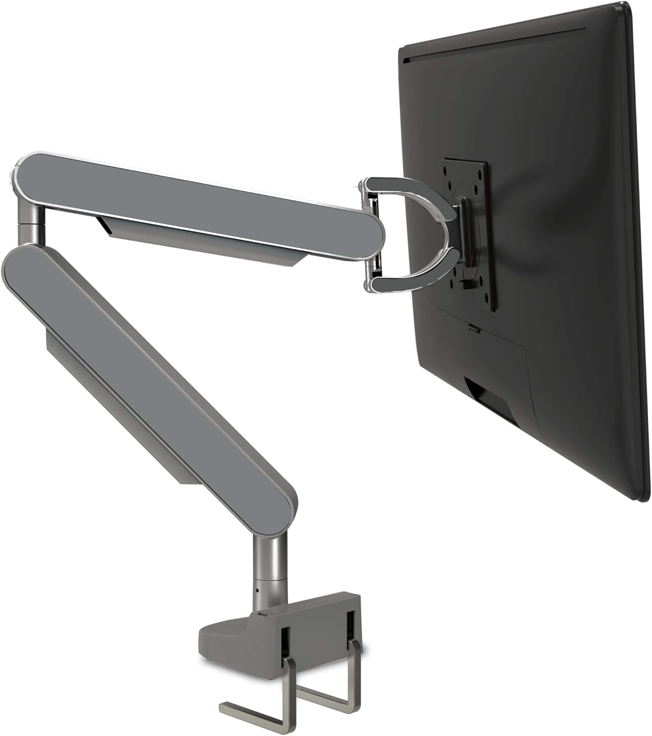 Desk Mounted Single Arm Monitor Stand for One Monitor Up to 38” 360 Degree Adjustable Monitor Mount Arm with Changeable Panels - 24.3 lb Capacity Pack of 2 O430630