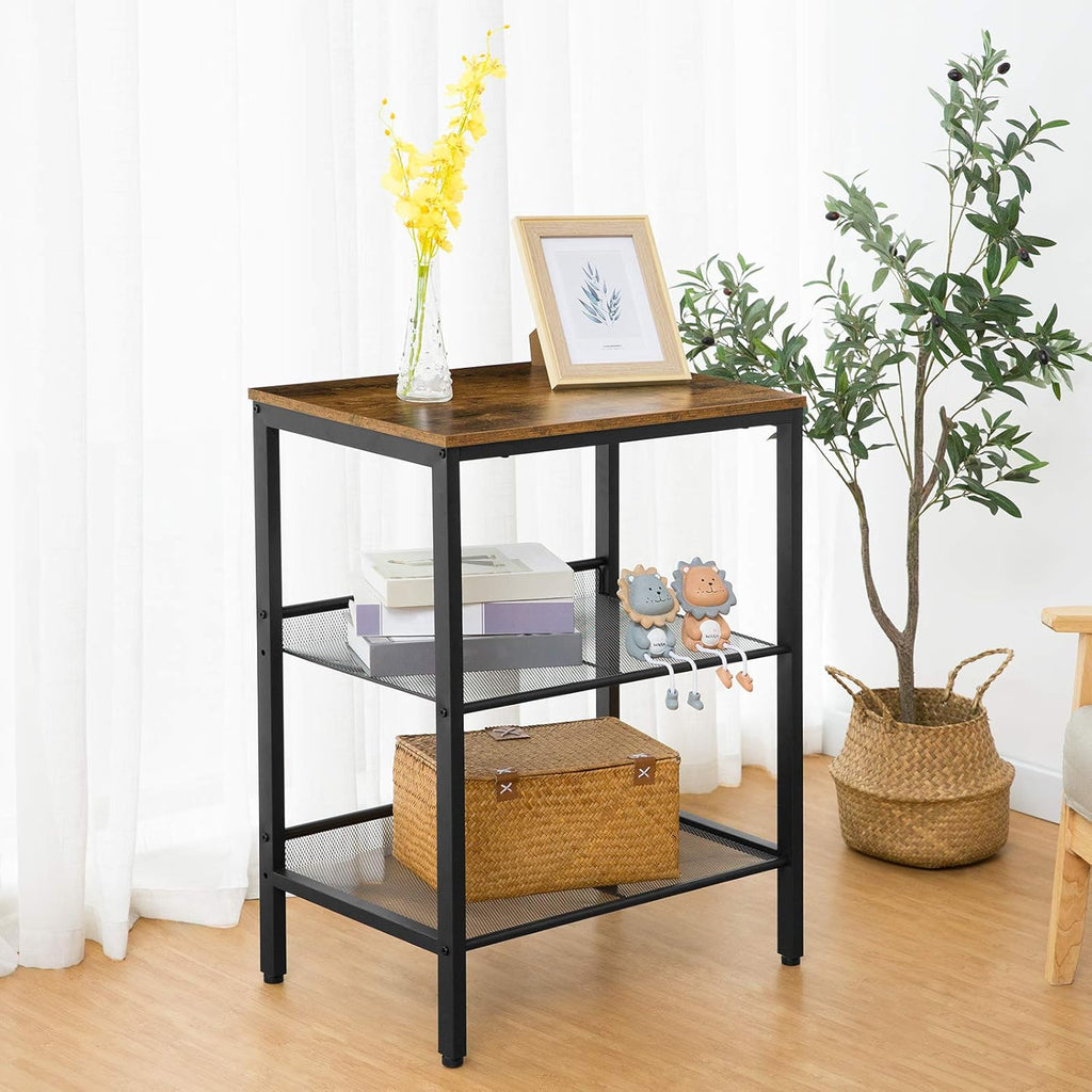3-Tier Utility Cart on Wheels with Adjustable Feet J6844