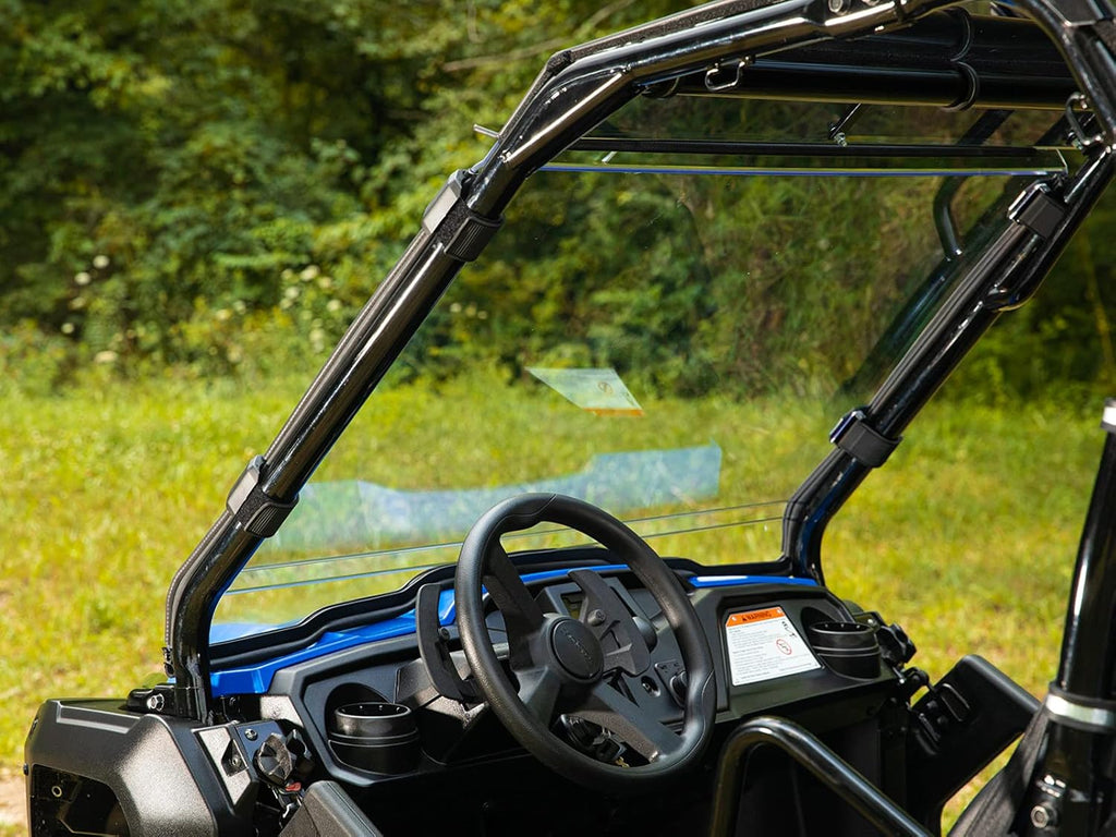 Heavy Duty Full Windshield for Honda Pioneer 500 / 520, 1/4" Thick Scratch Resistant Clear Polycarbonate B2101