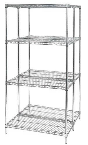 Chrome Wire Shelving Unit A4148