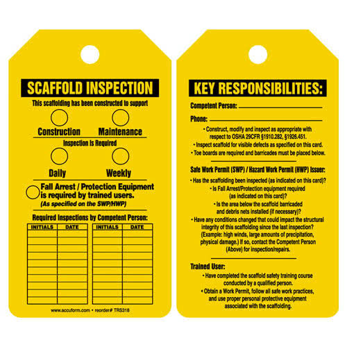 Safety Tag Plastic 25 per Pack D724