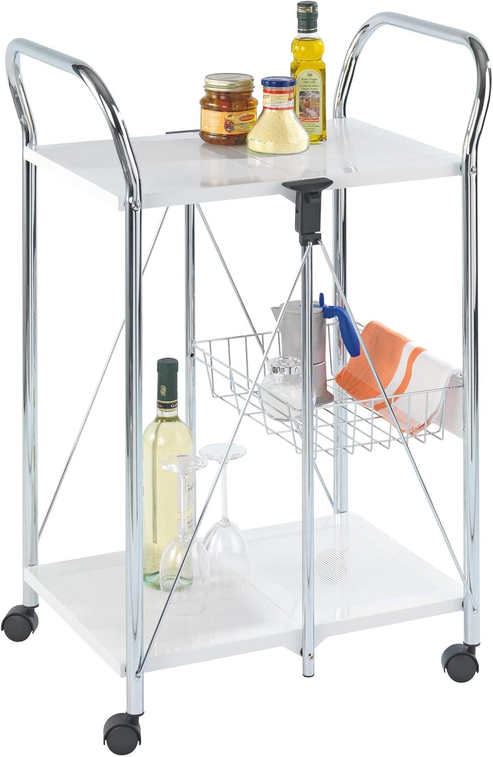 3 Tier Rolling Metal Cart E352