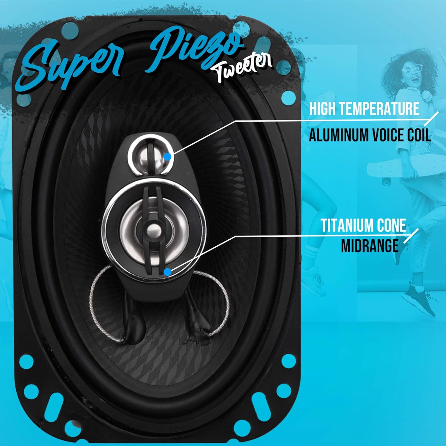 500W 6x9” Quadraxial Car Speakers (Pair) M913427