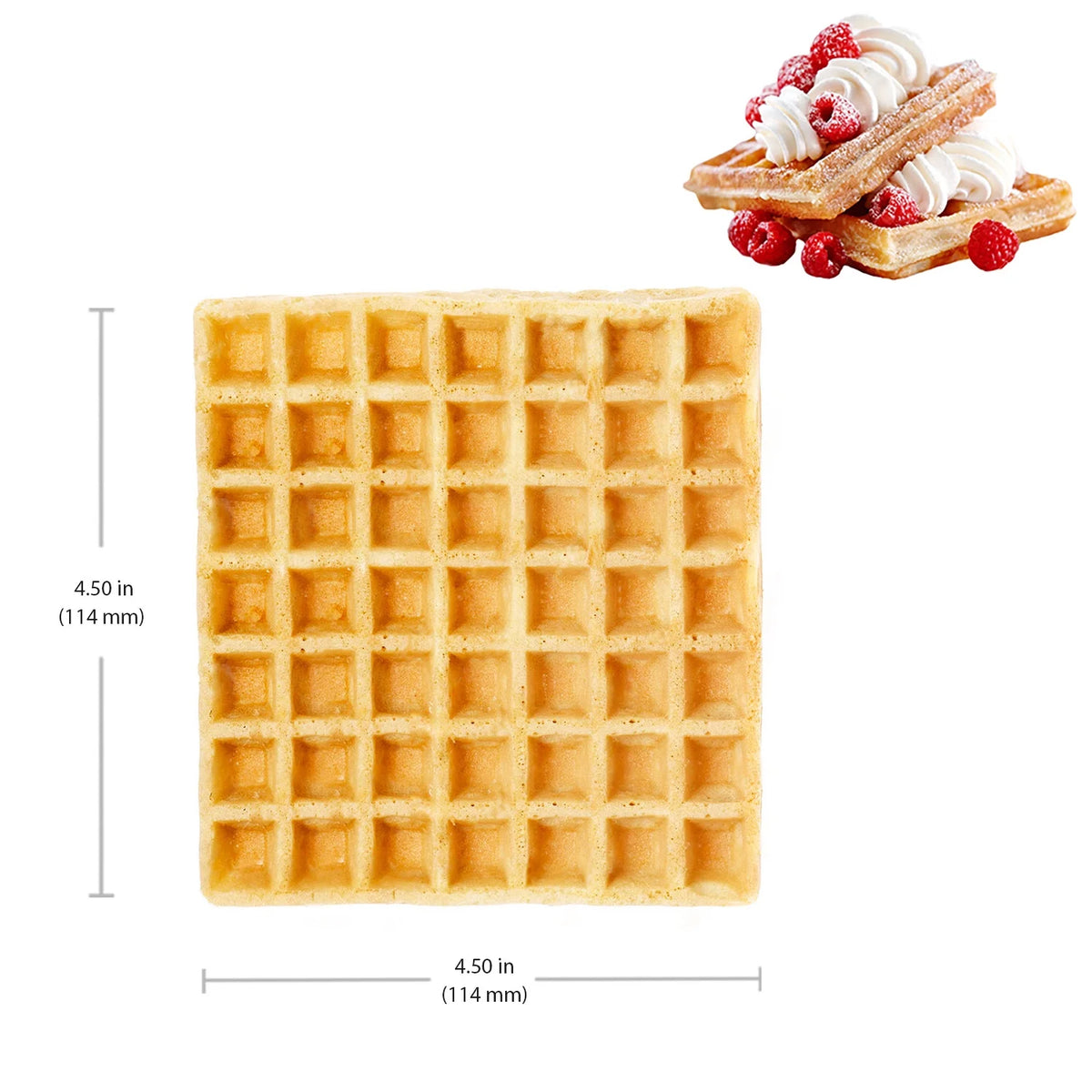4 Square Belgian Waffle Iron C885132