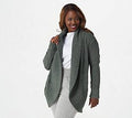 Large Pacific Blue Cable Shawl Cardi C486