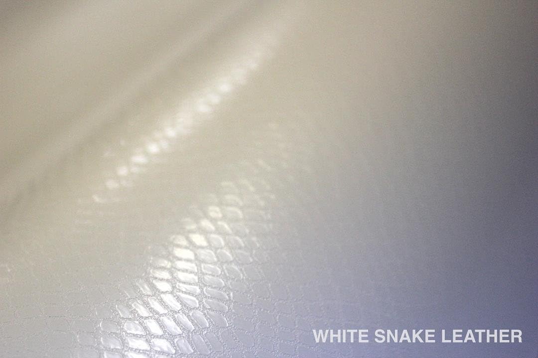White Snake Skin Leather Vinyl Wrap Roll 3ft x 5ft Pack of 2 L119