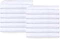 24 Queen Flat Sheets Bright White Percale Hotel Linen F87863