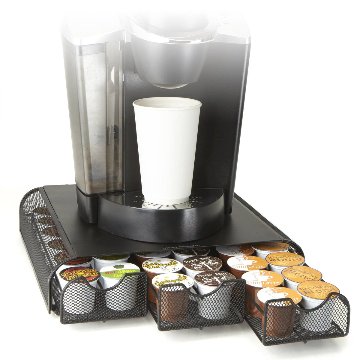 Black Metal Mesh Coffee Pod Drawer M965