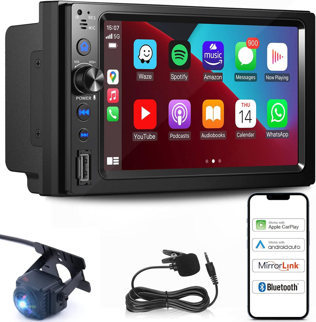 7'' Touch Screen Car Stereo with Wireless Carplay, Android Auto and MirrorLink Z465232