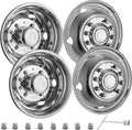 Stainless Steel 19.5 Inch 10 Lug Wheel Simulator 4PCS Hubcap Kit W3216