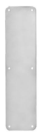 Satin Chrome Push Plate with Screw Holes X287