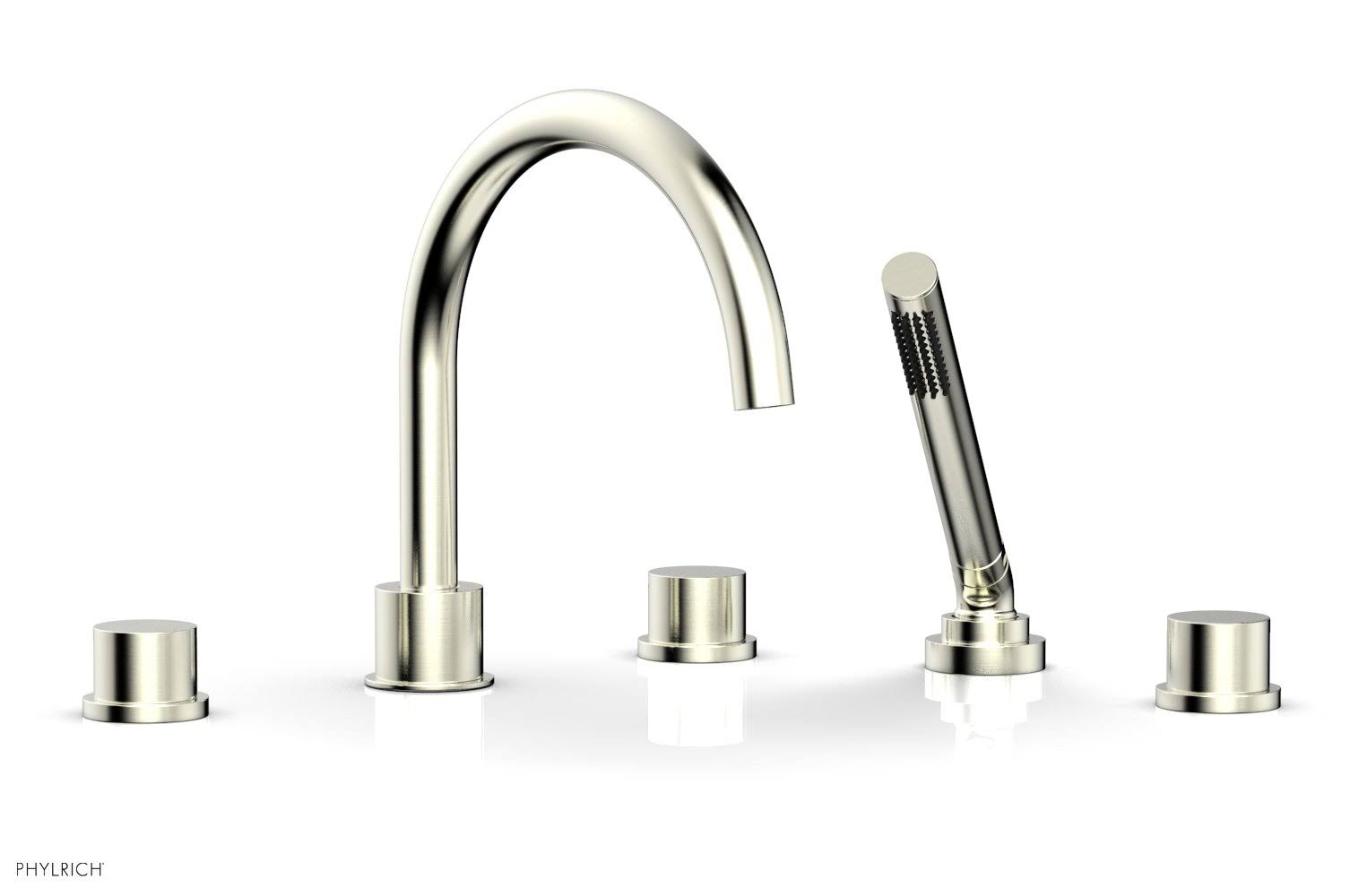 Satin Nickel Roman Tub Faucet with Handshower H686247