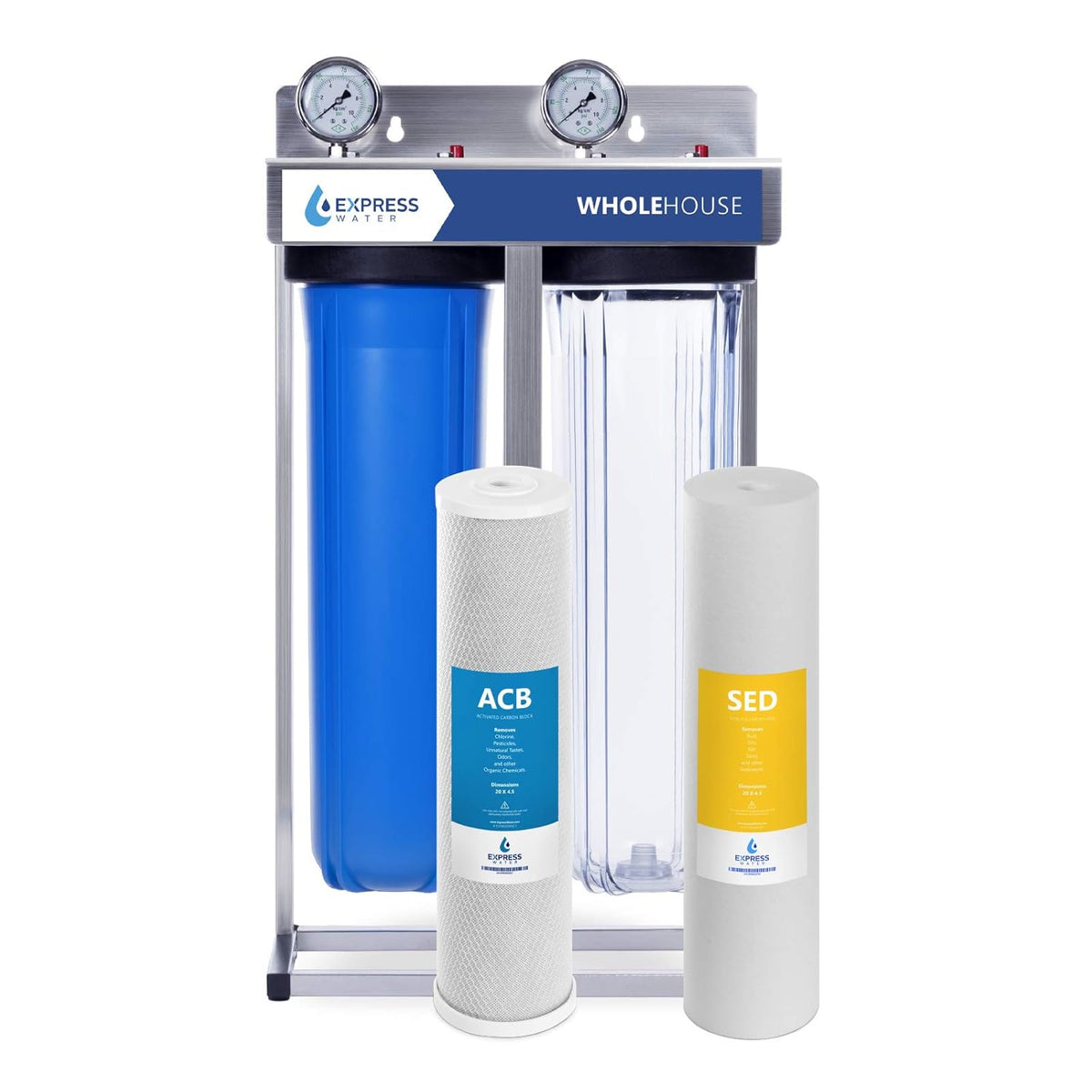 2 Stage Whole House Water Filter with Sediment and Carbon Filter Y916