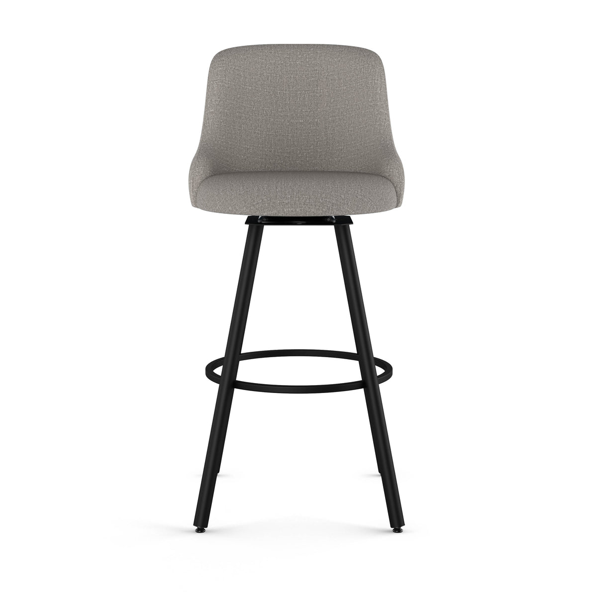 Swivel Counter Stool - Silver Grey Polyester / Black Metal G787344