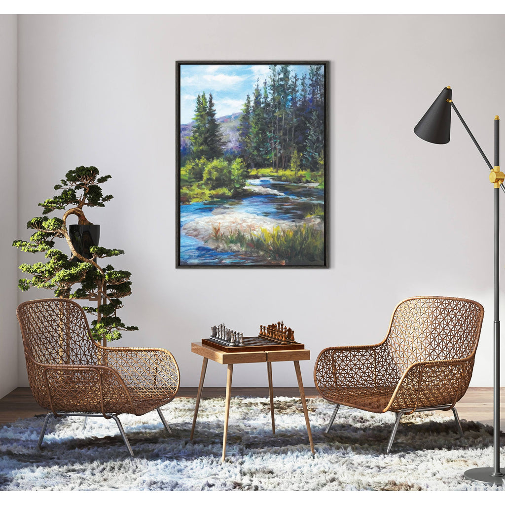 Grey Framed Canvas 28x38 O334980