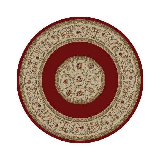 Ankara Floral Border Red Rug Y652444