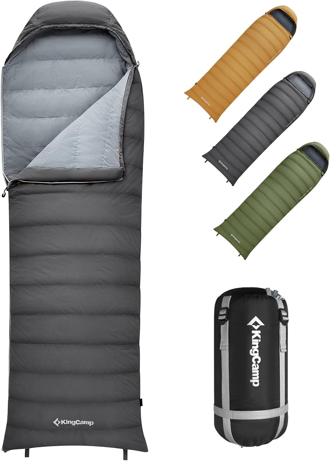 Down Sleeping Bag 650 Fill Power Ultralight Compact 0 Degree with Compression Sack X976017