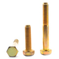 7/8-9 x 3 1/2 Coarse Thread Hex Cap Screw - USA Alloy Steel Yellow Zinc Plated B478245