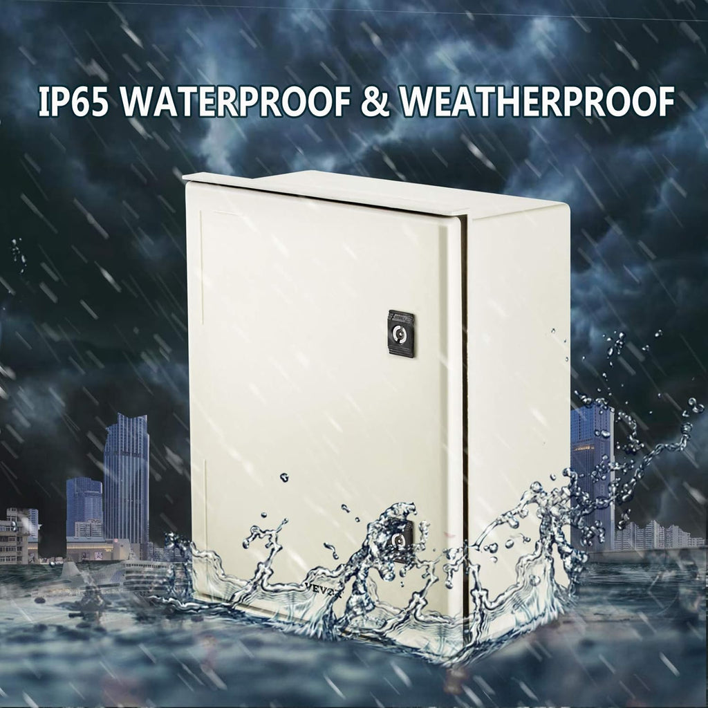 16 x 12 x 8'' NEMA 4X Fiberglass Electrical Box with Mounting Plate V32097