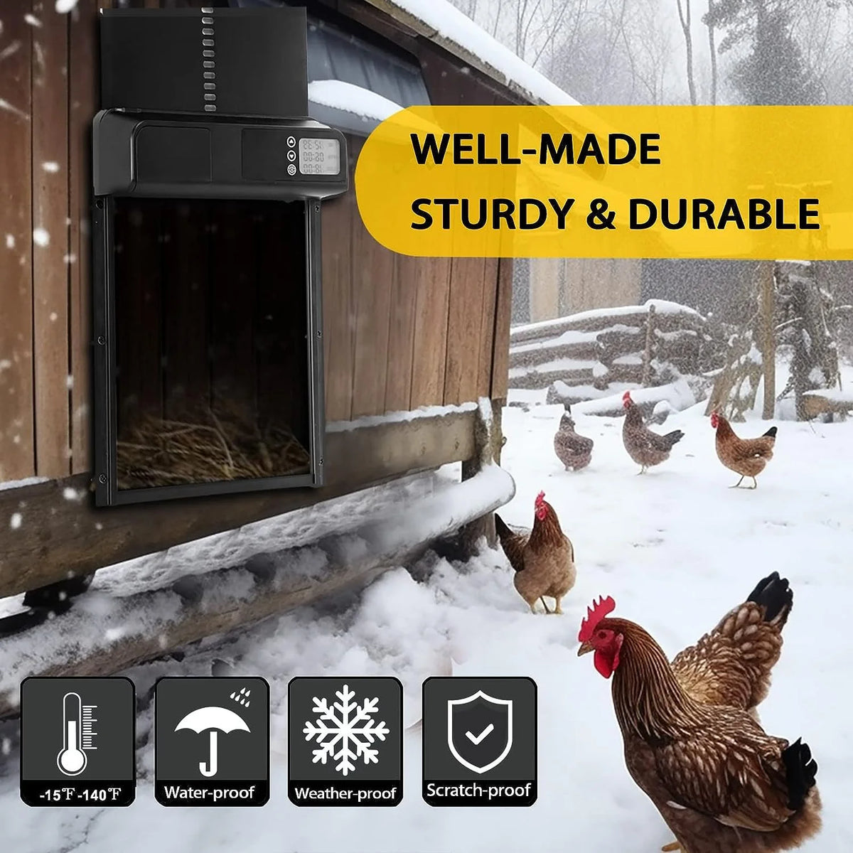 Automatic Chicken Coop Door with Timer R4730