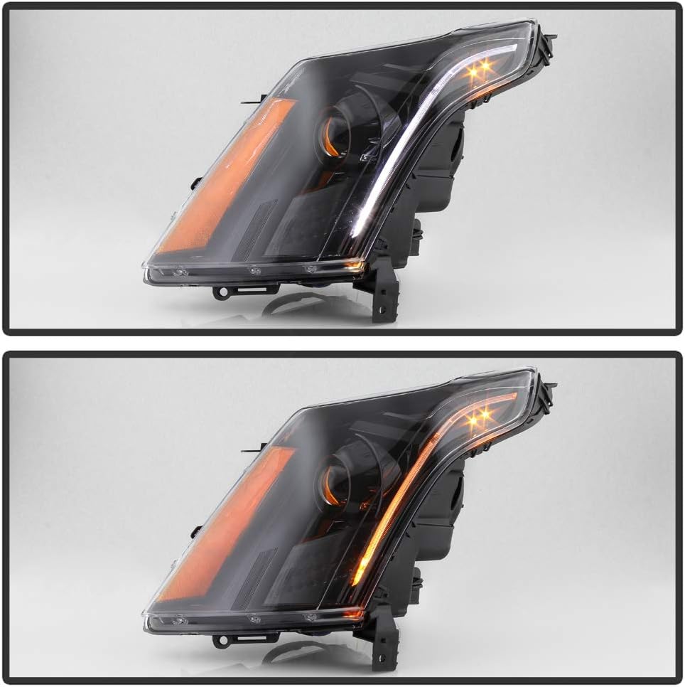 Black Housing Projector Headlights with LED Tube B756055