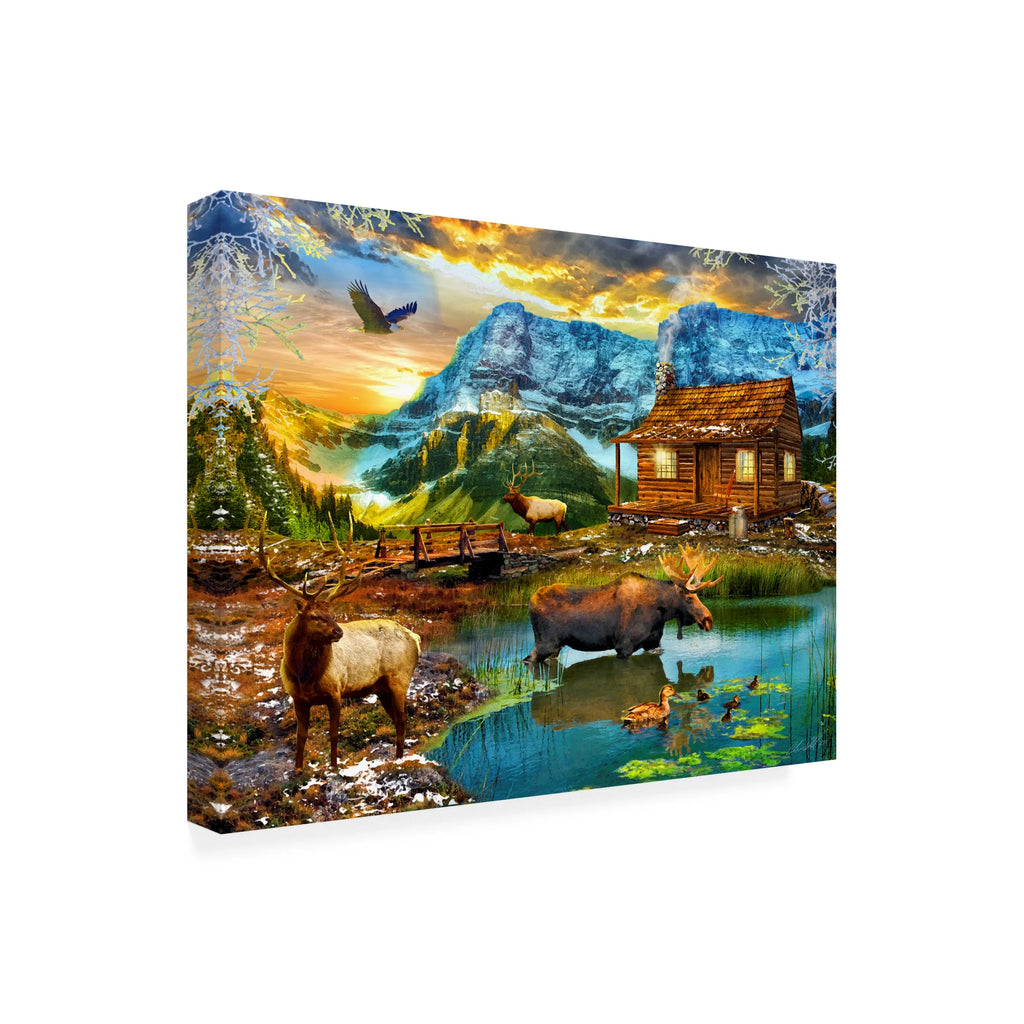 Winter Cabin Canvas Art O43464