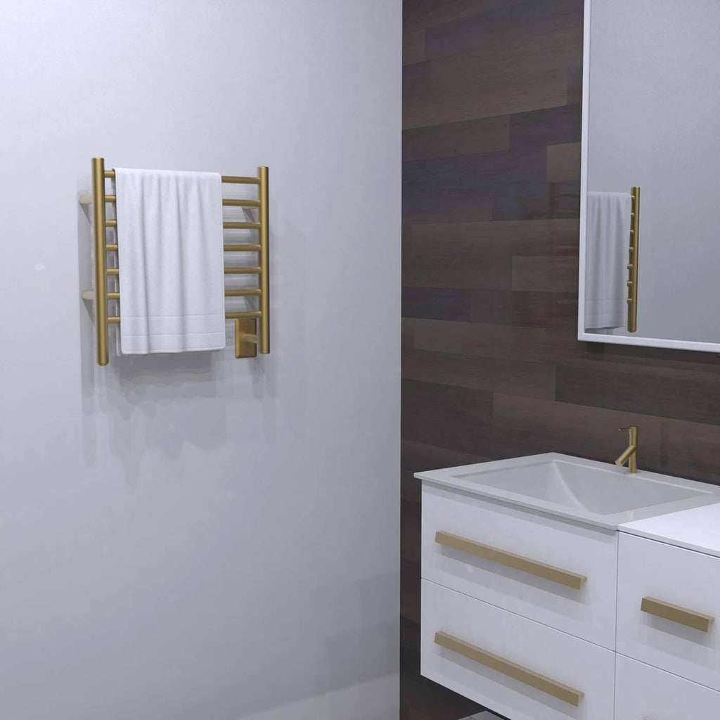 Satin Brass Heated Towel Rack M38456