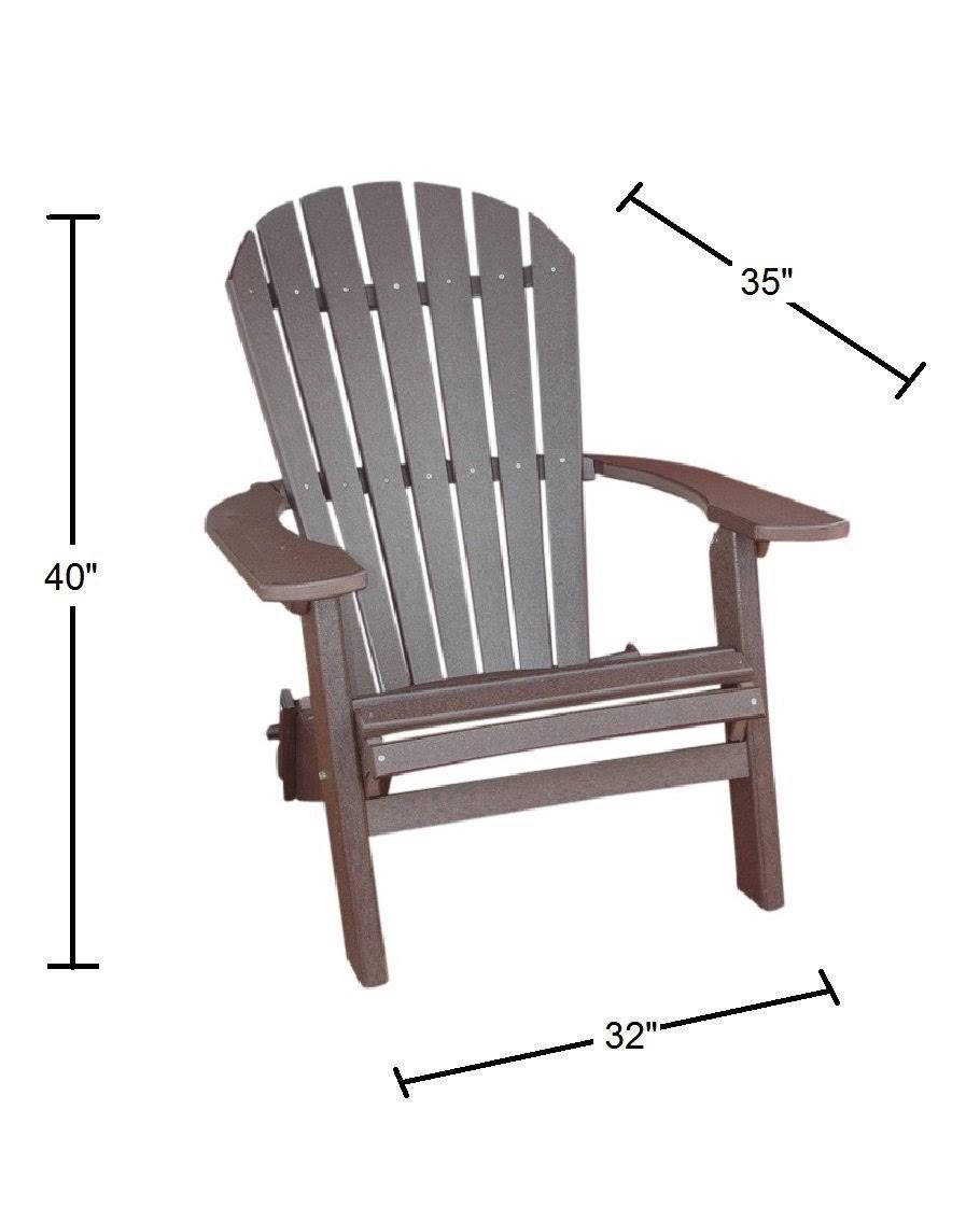 Folding Recycled Poly Adirondack Chair U4394