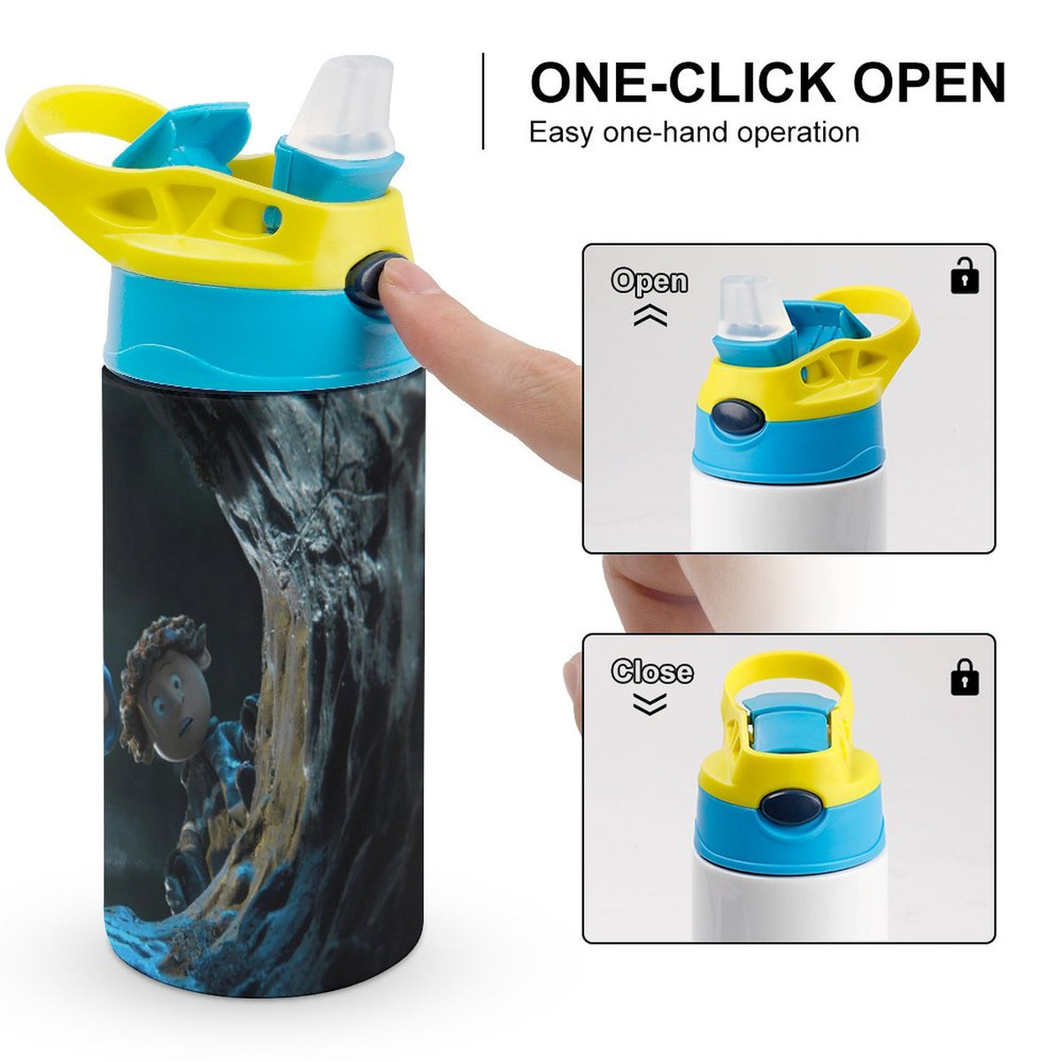 Insulated Stainless Steel Water Bottle with Straw O480