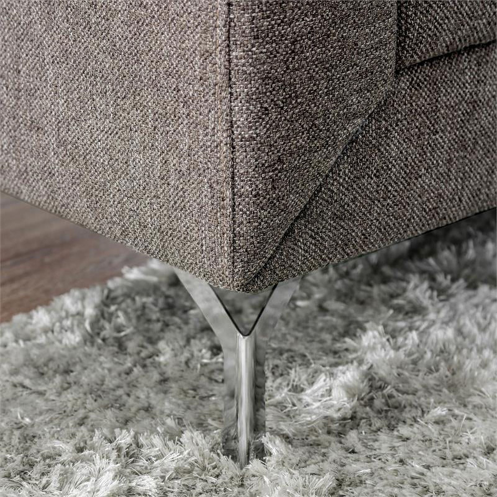 Brown Fabric Upholstered Loveseat W920