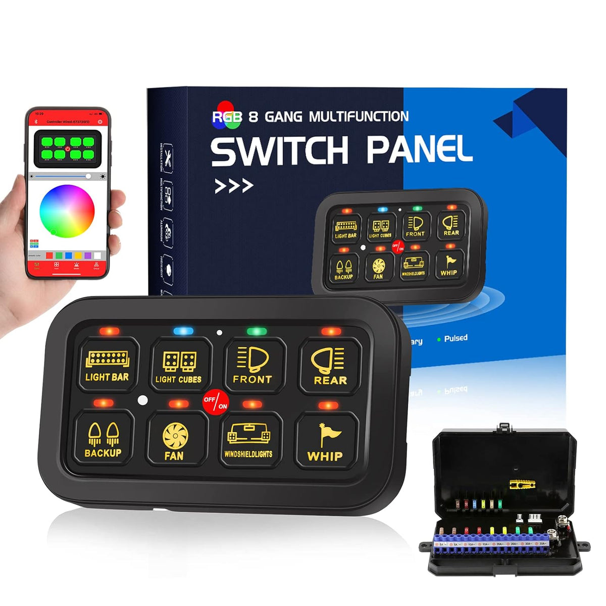 8 Gang Universal Switch Controller Panel Touch Screen Circuit Control Box L132267