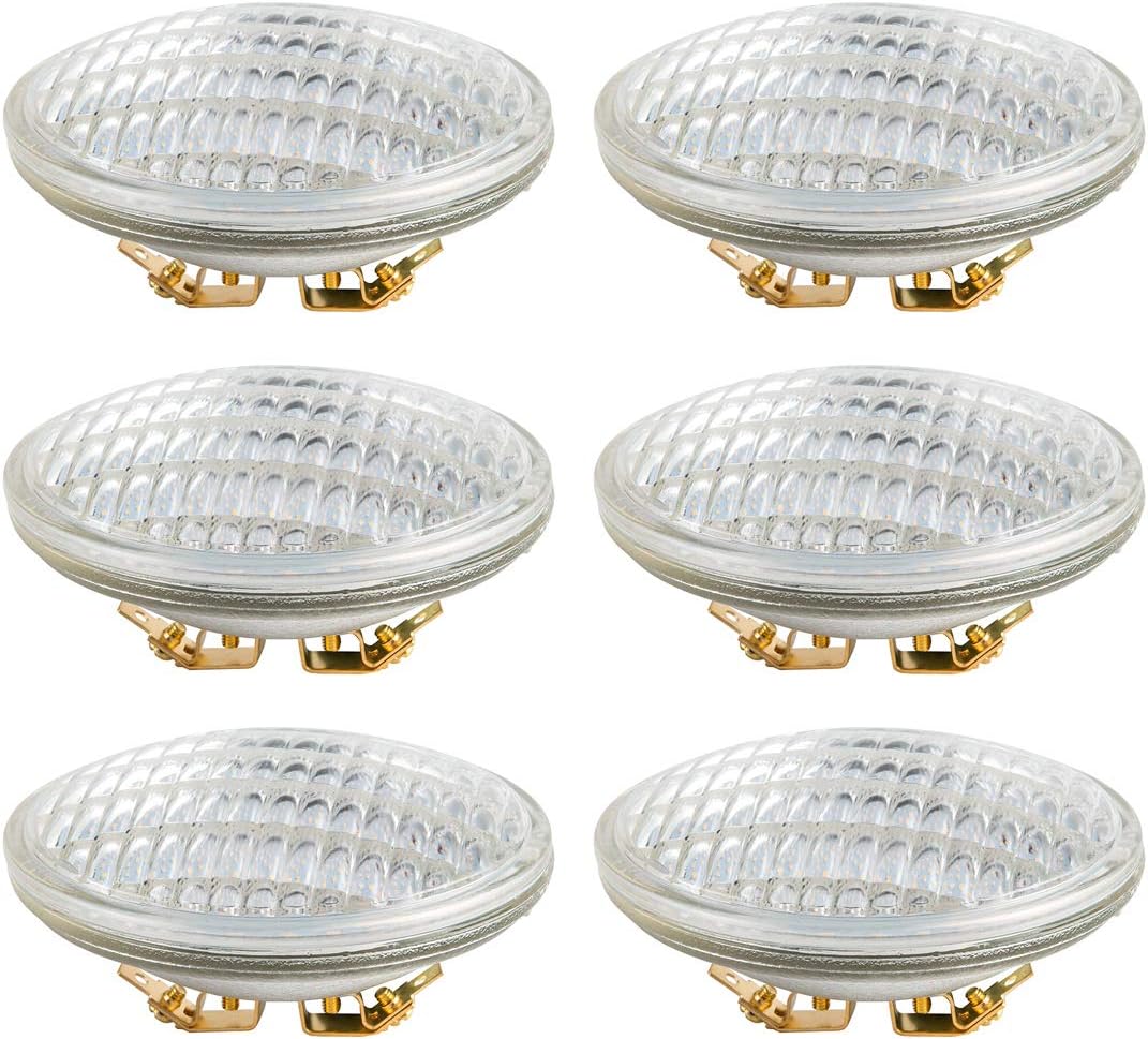 PAR36 LED Landscape Light Bulb, 6W 600 Lumen, Daylight White 6000K, 12V DC/AC, 4 Pack Q634
