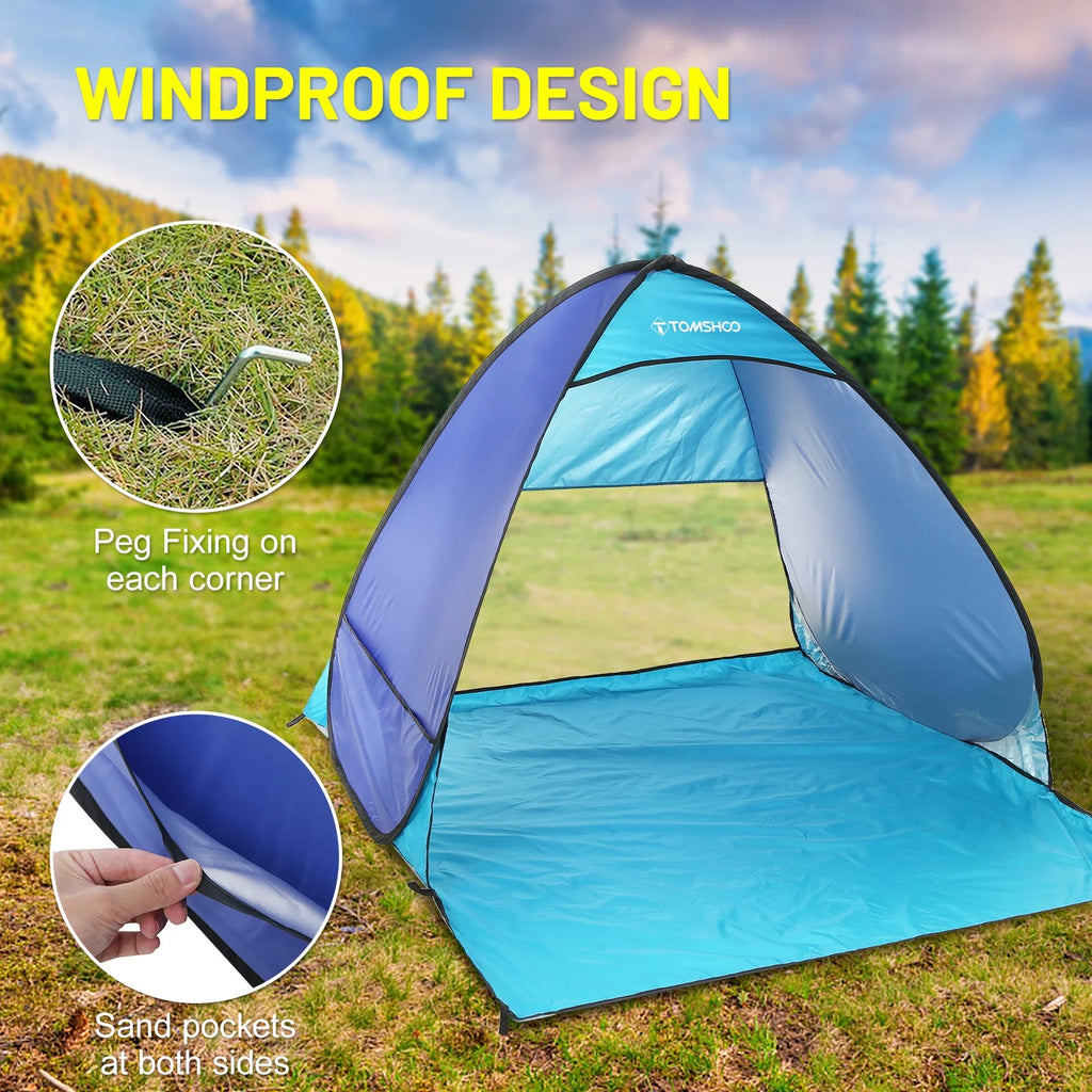 Pop Up Beach Tent with Carry Bag P8397