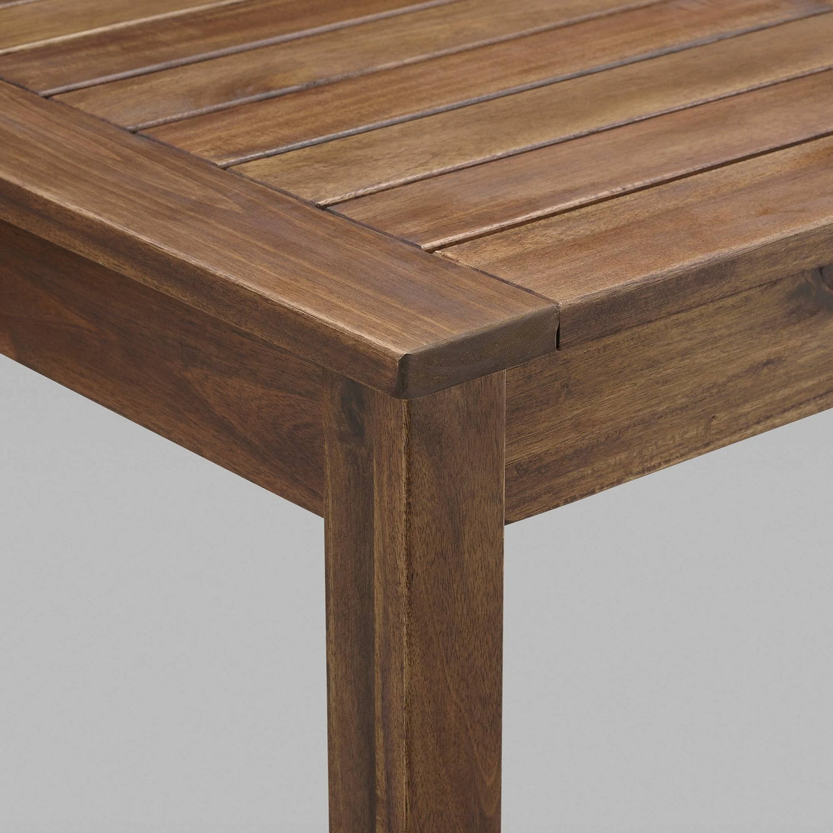 Dark Brown Acacia Wood Rectangle Counter Height Patio Table F212
