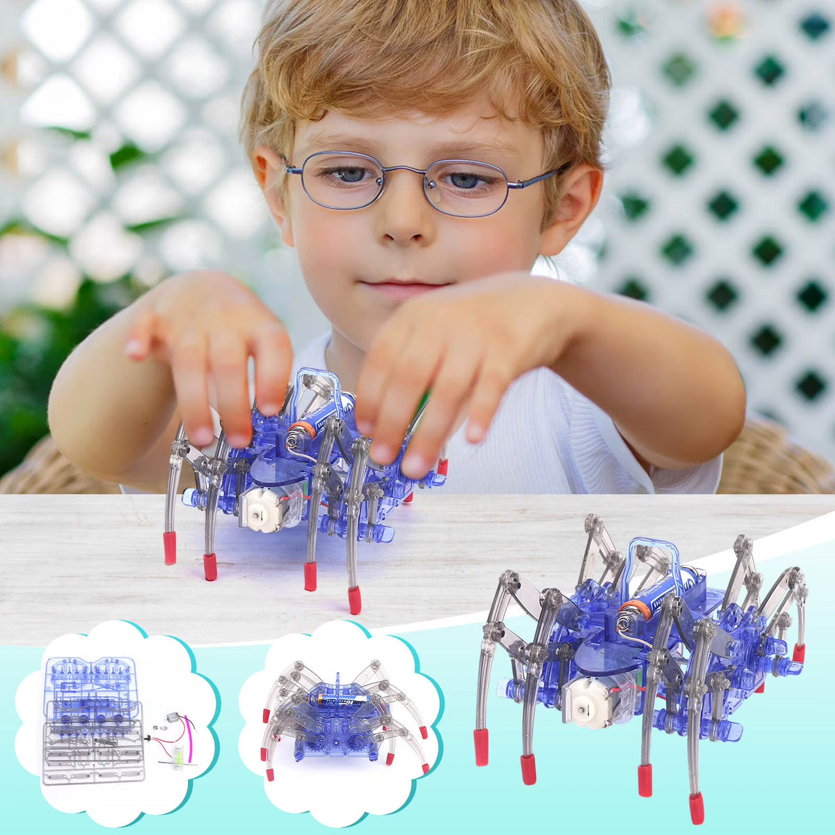 Electric Spider Robot DIY Assembly Toy G2448