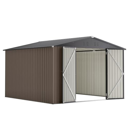 Brown Metal Storage Shed P366643