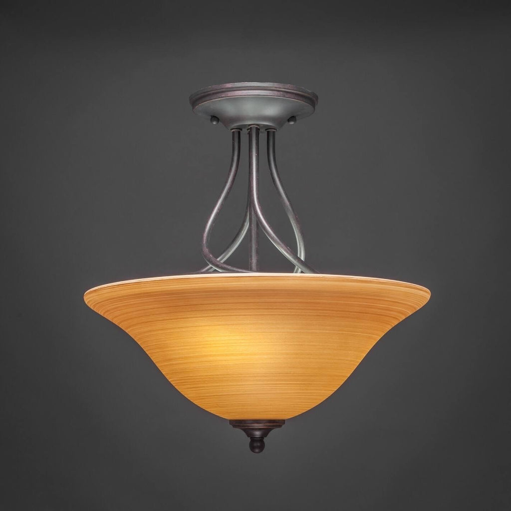 Three Light Semi-Flush Mount V664