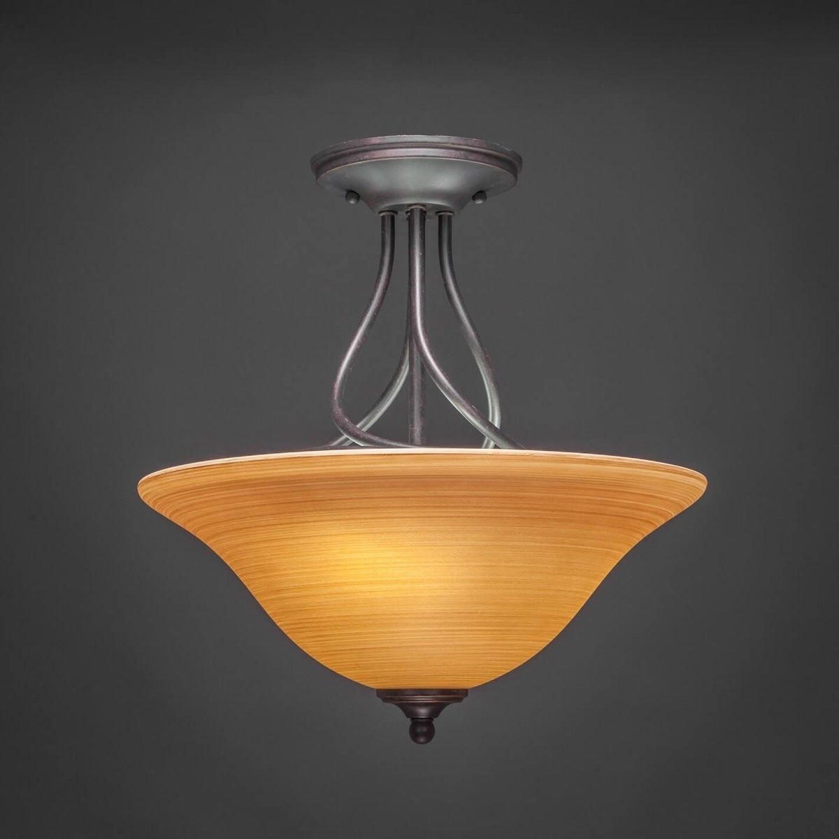 Three Light Semi-Flush Mount V664