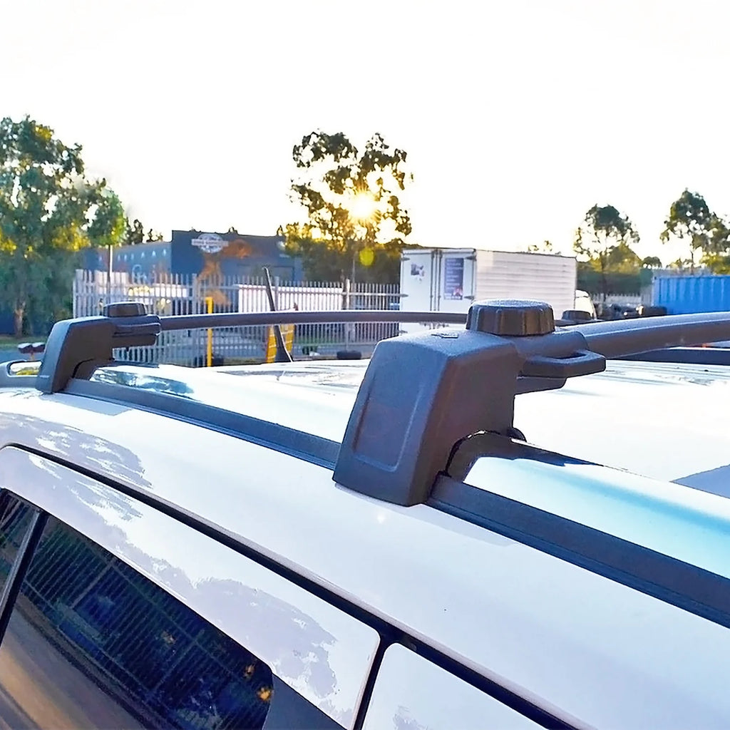 Black Aluminum Adjustable Cargo Rail Cross Bar Roof Rack D4381