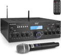 200W Dual Channel Wireless Microphone Amplifier Speaker System with USB, AUX, Echo, Radio Y456816