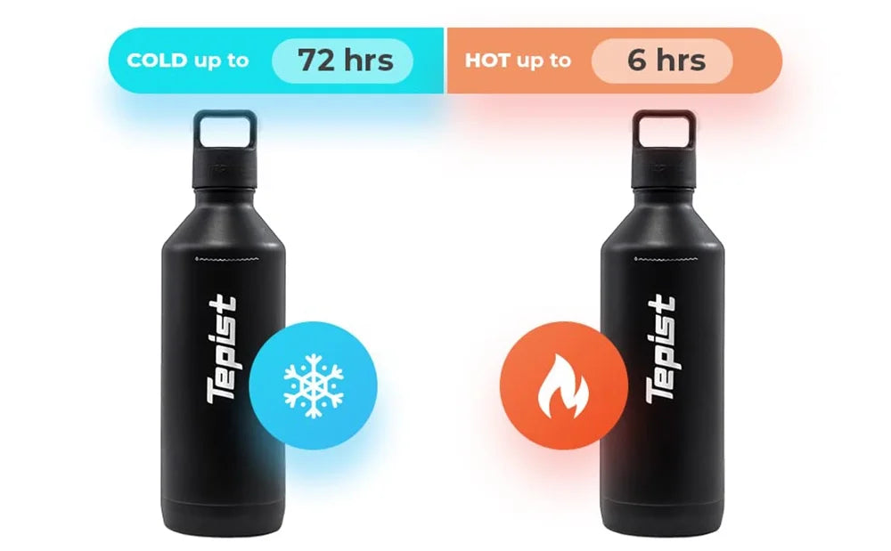 Black 30oz Stainless Steel Vacuum Sealed Water Bottle B261
